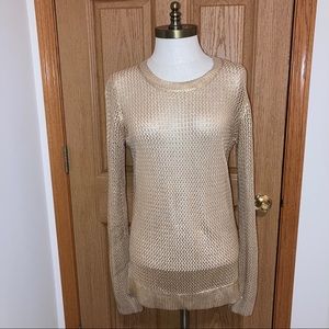 Michael Kors gold metallic sweater